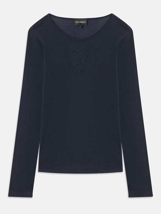 Zdjęcie produktu Bluzka z długim rękawem Emporio Armani granatowy