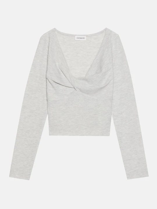 Zdjęcie produktu Bluzka z długim rękawem Even&Odd By Zalando jasnoszary melanż