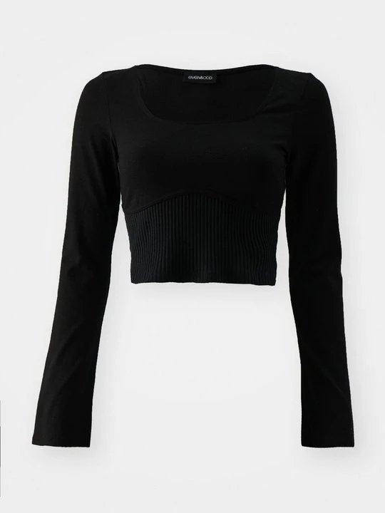 Zdjęcie produktu Bluzka z długim rękawem Even&Odd By Zalando czarny