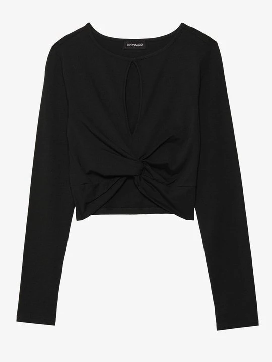 Zdjęcie produktu Bluzka z długim rękawem Even&Odd By Zalando czarny