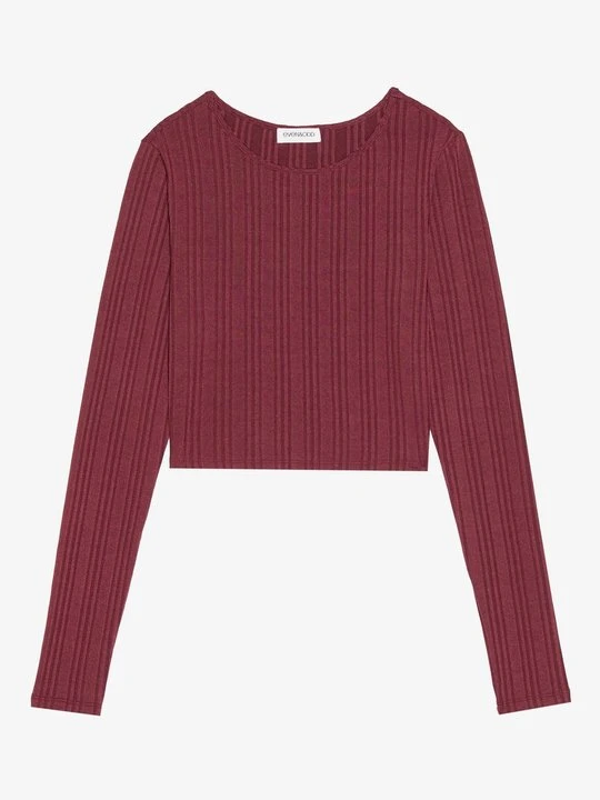 Zdjęcie produktu Bluzka z długim rękawem Even&Odd By Zalando bordowy