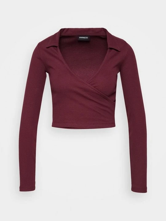 Zdjęcie produktu Bluzka z długim rękawem Even&Odd By Zalando ciemnoczerwony