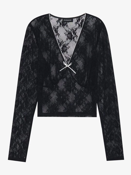 Zdjęcie produktu Bluzka z długim rękawem Even&Odd By Zalando czarny