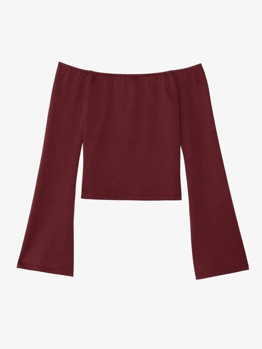 Zdjęcie produktu Bluzka z długim rękawem Even&Odd By Zalando bordowy