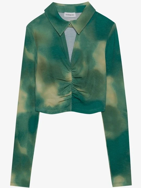 Zdjęcie produktu Bluzka z długim rękawem Even&Odd By Zalando ciemnozielony