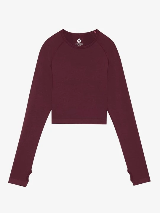 Zdjęcie produktu Bluzka z długim rękawem Even&Odd Active By Zalando bordowy