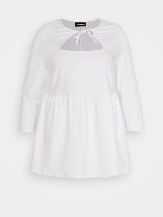 Zdjęcie produktu Bluzka z długim rękawem Even&Odd Curvy By Zalando biały