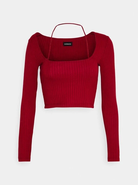 Zdjęcie produktu Bluzka z długim rękawem Even&Odd Petite By Zalando bordowy
