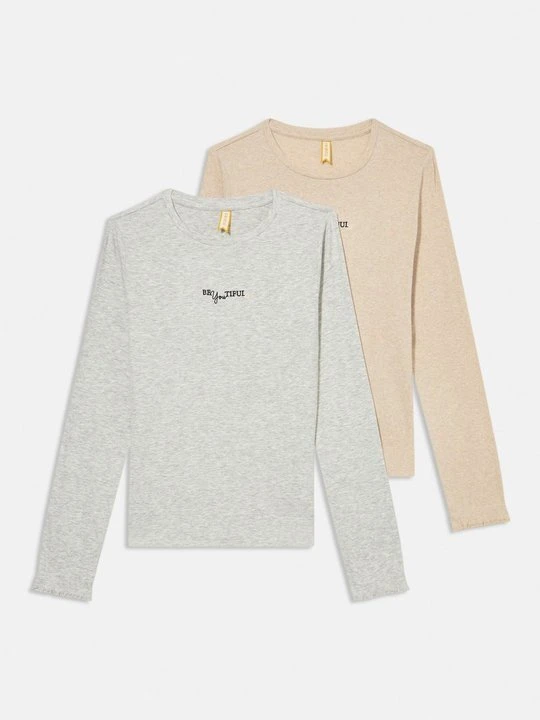 Zdjęcie produktu Bluzka z długim rękawem Friboo By Zalando beżowy melanż