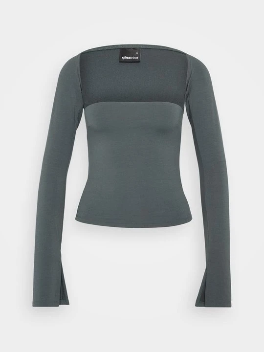 Zdjęcie produktu Bluzka z długim rękawem Gina Tricot ciemnoszary
