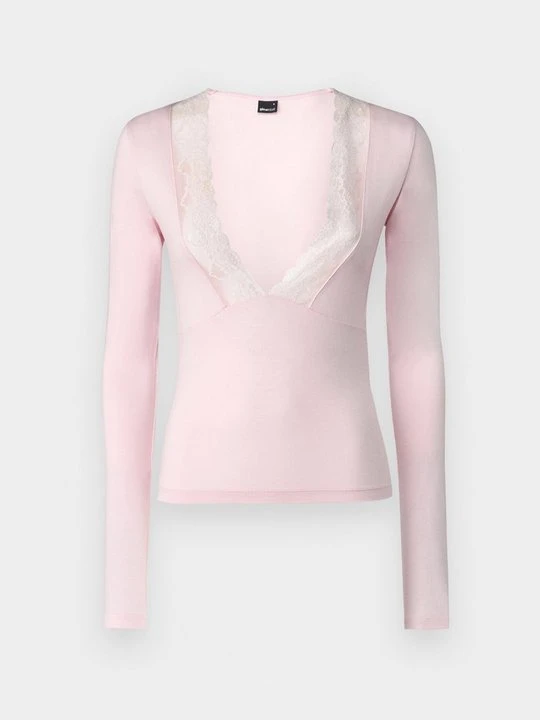 Zdjęcie produktu Bluzka z długim rękawem Gina Tricot jasnoróżowy