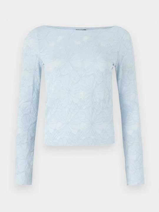 Zdjęcie produktu Bluzka z długim rękawem Gina Tricot jasnoniebieski denim