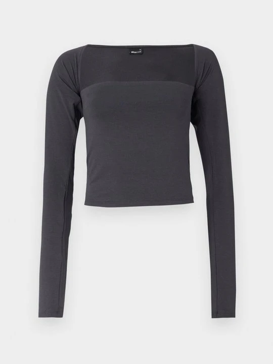 Zdjęcie produktu Bluzka z długim rękawem Gina Tricot ciemnoszary