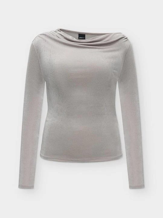 Zdjęcie produktu Bluzka z długim rękawem Gina Tricot szary