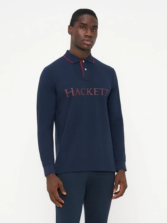 Zdjęcie produktu Bluzka z długim rękawem Hackett London granatowy