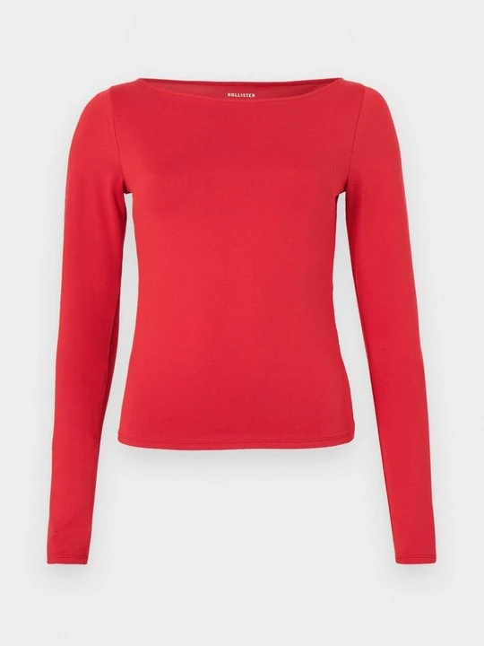Zdjęcie produktu Bluzka z długim rękawem Hollister Co. czerwony