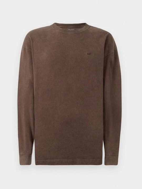 Zdjęcie produktu Bluzka z długim rękawem Hollister Co. brązowy