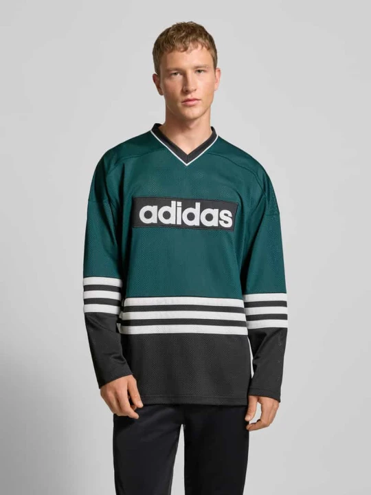 Zdjęcie produktu Bluzka z długim rękawem i detalem z logo adidas Originals Ciemnozielony