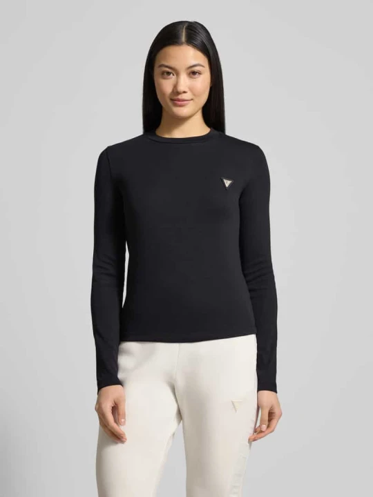 Zdjęcie produktu Longsleeve z detalem z logo model 'SONIA' Guess Czarny