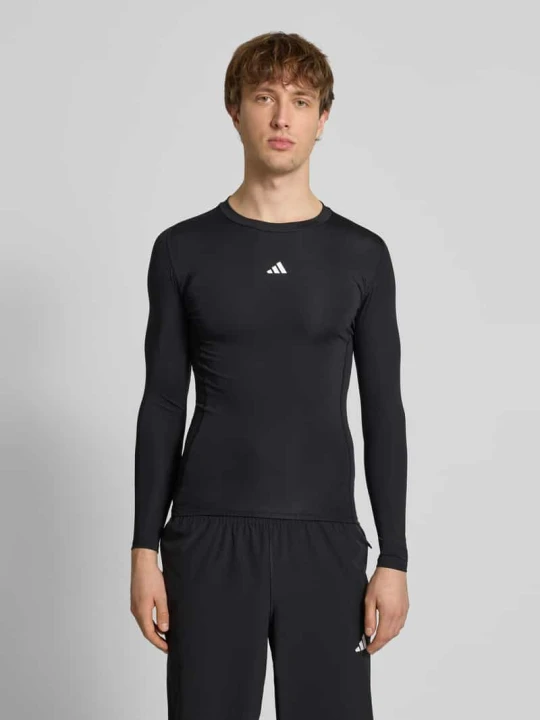 Zdjęcie produktu Bluzka z długim rękawem z nadrukiem z logo Adidas Czarny