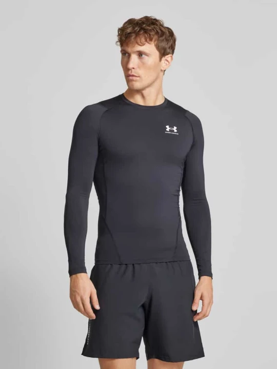 Zdjęcie produktu bluzka z długim rękawem z nadrukiem z logo Under Armour Czarny