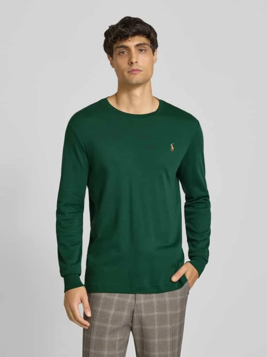 Zdjęcie produktu Bluzka z długim rękawem i prążkowanymi wykończeniami Polo Ralph Lauren Zielony