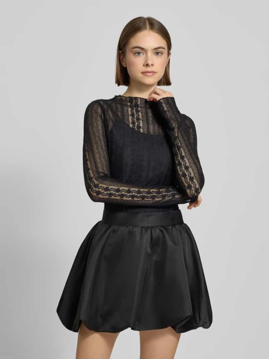 Zdjęcie produktu Bluzka z długim rękawem ze stójką Model 'Zahara' Oh April Czarny