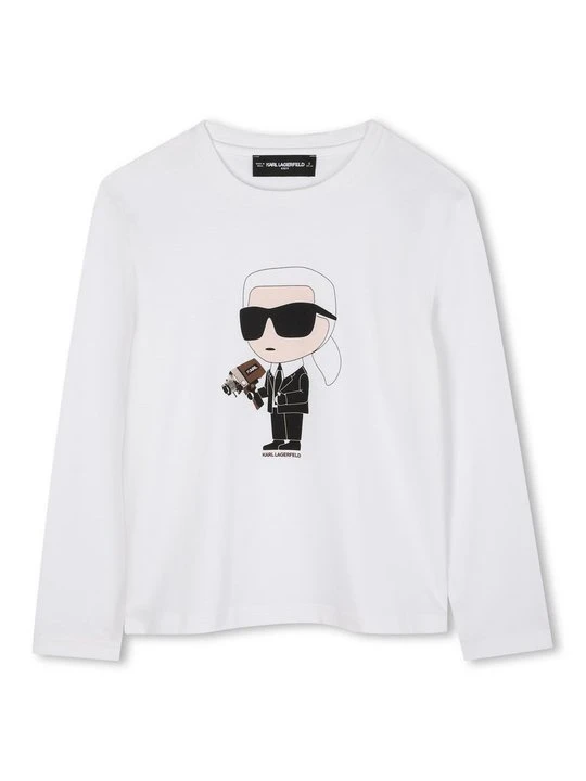 Zdjęcie produktu Bluzka z długim rękawem KARL LAGERFELD biały