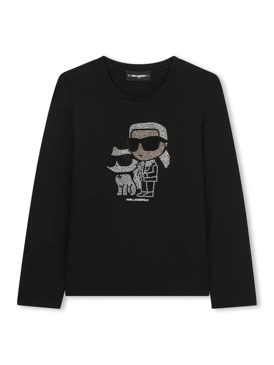 Zdjęcie produktu Bluzka z długim rękawem KARL LAGERFELD czarny