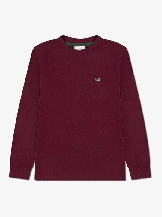 Zdjęcie produktu Bluzka z długim rękawem Lacoste ciemnoczerwony