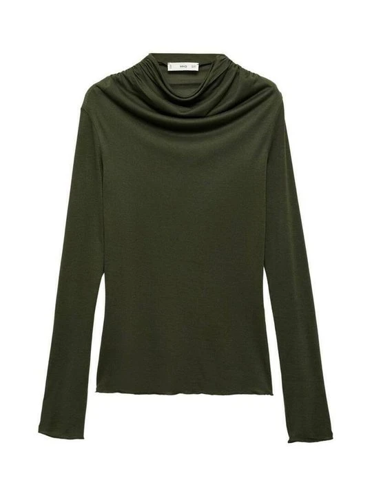 Zdjęcie produktu Bluzka z długim rękawem Mango khaki