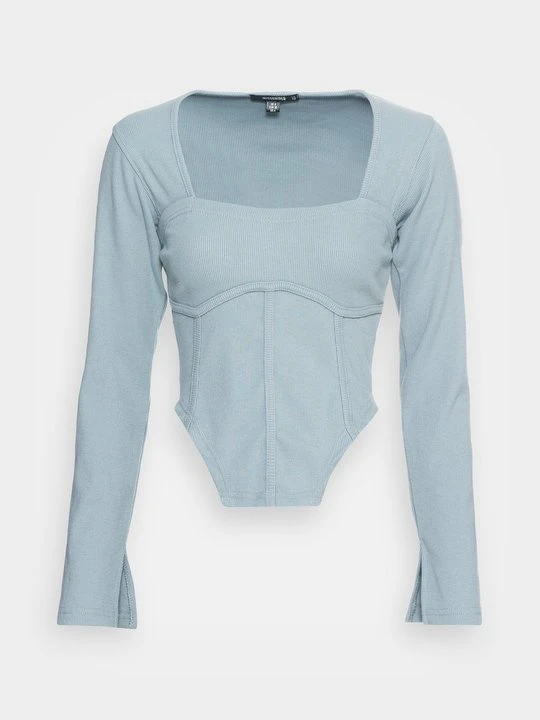 Zdjęcie produktu Bluzka z długim rękawem Missguided jasnoniebieski