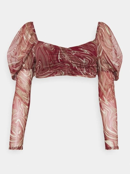 Zdjęcie produktu Bluzka z długim rękawem Missguided bordowy