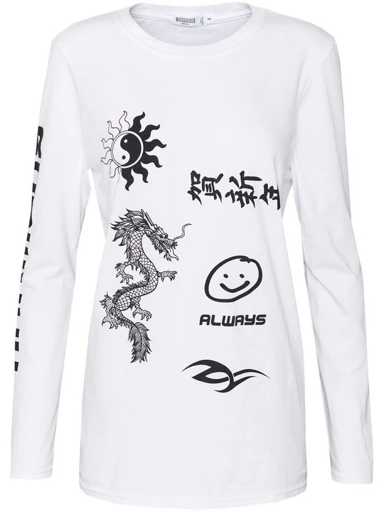 Zdjęcie produktu Bluzka z długim rękawem Missguided biały