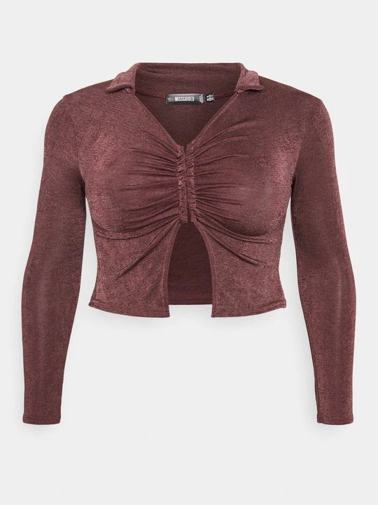 Zdjęcie produktu Bluzka z długim rękawem Missguided brązowy