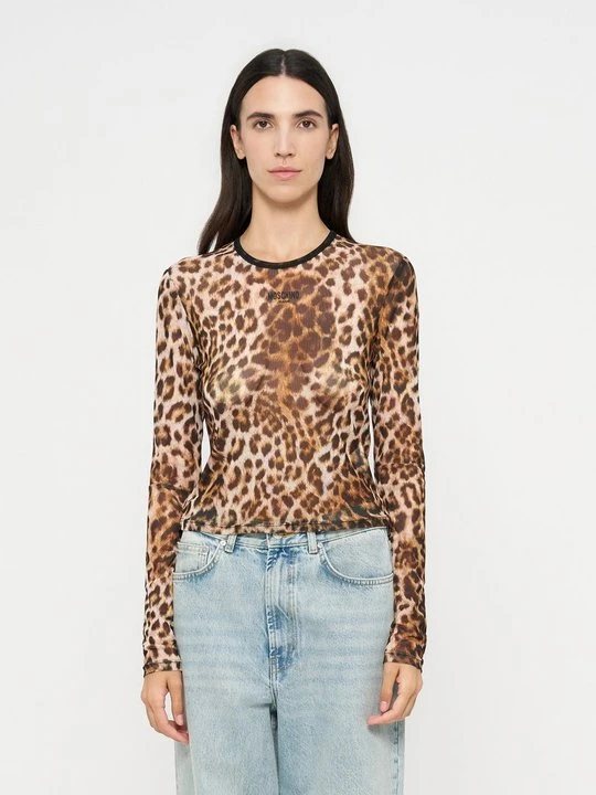 Zdjęcie produktu Bluzka z długim rękawem MOSCHINO brązowy