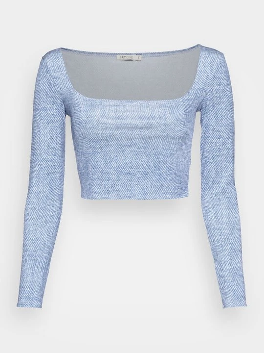 Zdjęcie produktu Bluzka z długim rękawem Nly by Nelly jasnoniebieski denim