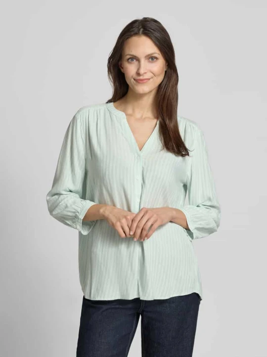 Zdjęcie produktu Bluzka z długim rękawem o kroju comfort fit z czystej wiskozy Tom Tailor Miętowy