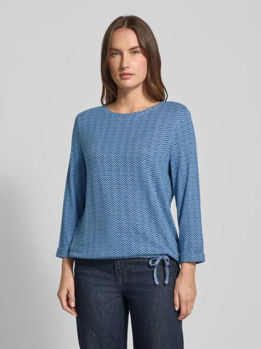 Zdjęcie produktu Bluzka z długim rękawem o kroju comfort fit z mieszanki wiskozy Tom Tailor Granatowy