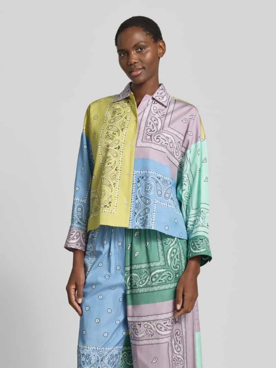 Zdjęcie produktu Bluzka z długim rękawem o kroju loose fit z czystej bawełny 'LAMPONE' Weekend Max Mara Fioletowy