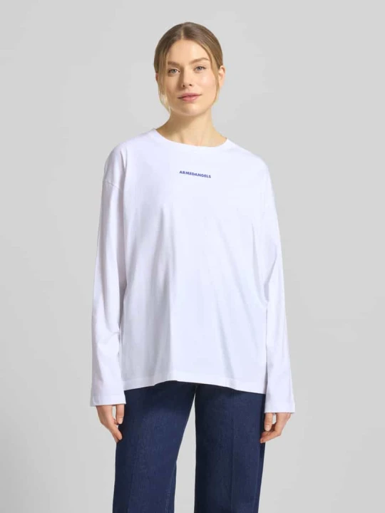 Zdjęcie produktu Bluzka z długim rękawem o kroju oversized z czystej Bawełna Model 'FIETAA SMILE' ARMEDANGELS Biały