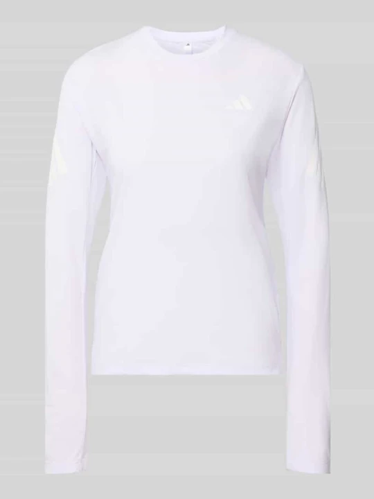 Zdjęcie produktu bluzka z długim rękawem o kroju regular fit do sportu z nadrukiem z logo model 'adi365///' Adidas Jasnofioletowy