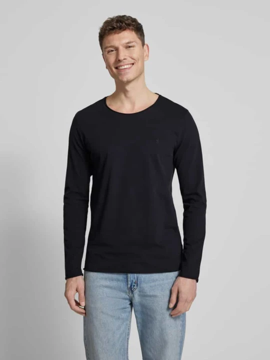 Zdjęcie produktu Bluzka z długim rękawem o kroju regular fit z czystej bawełny ekologicznej Model 'JAAMES' ARMEDANGELS Czarny