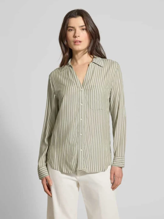 Zdjęcie produktu Bluzka z długim rękawem o kroju regular fit z czystej wiskozy s.Oliver Khaki