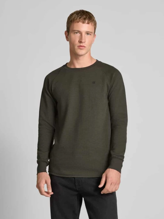 Zdjęcie produktu Longsleeve o kroju regular fit w dzianinowym wyglądzie model 'Jirgi' G-Star Raw Antracytowy