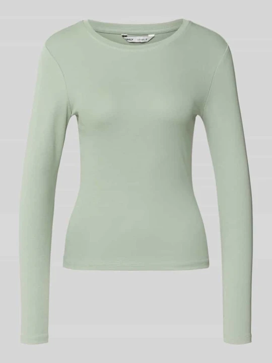 Zdjęcie produktu bluzka z długim rękawem o kroju regular fit z mieszanka bawełny model 'RILEY' Only Trzcinowy