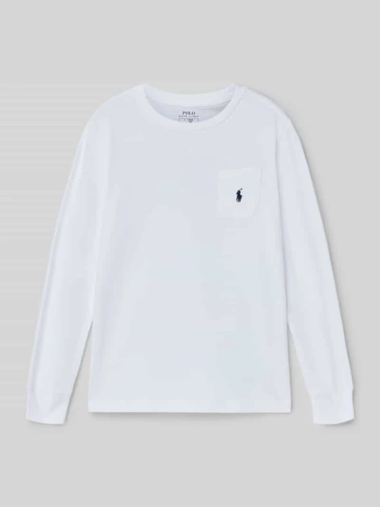 Zdjęcie produktu Regular Fit koszulka z długim rękawem z czystej bawełny Polo Ralph Lauren Biały