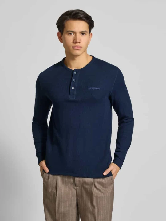 Zdjęcie produktu Bluzka z długim rękawem o kroju regular fit z mieszanki dżerseju i bawełny Tommy Jeans Granatowy