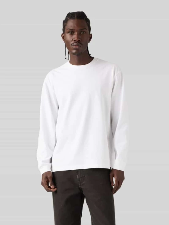 Zdjęcie produktu Bluzka z długim rękawem o kroju relaxed fit z czystej bawełny Levi's Biały
