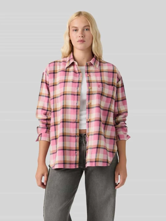 Zdjęcie produktu Bluzka z długim rękawem o kroju relaxed fit z czystej bawełny Levi's Różowawy